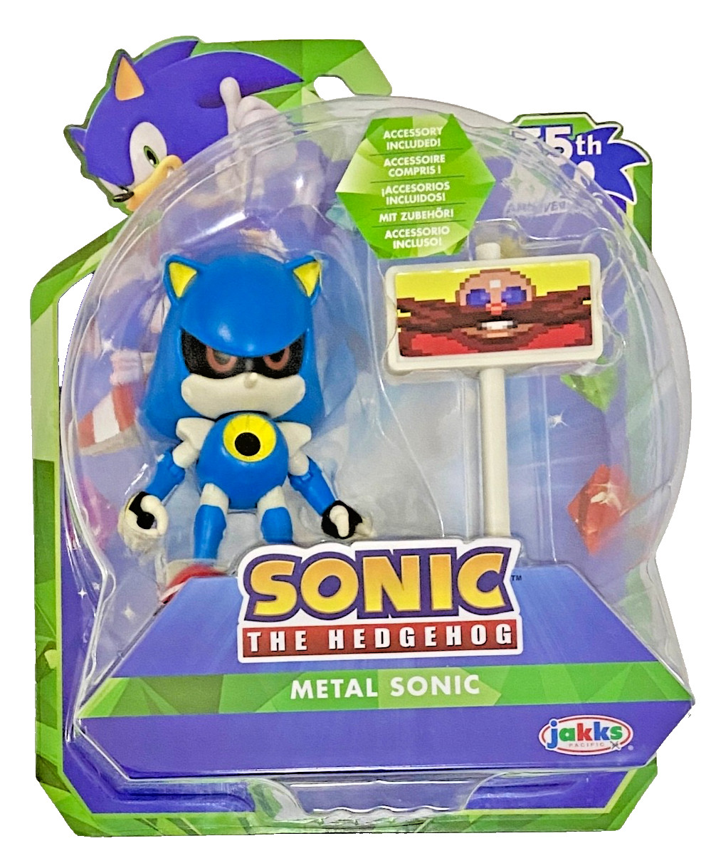 Modellino METAL SONIC Sonic The Hedgehog Jakks Pacific 4" 35° anniversario
