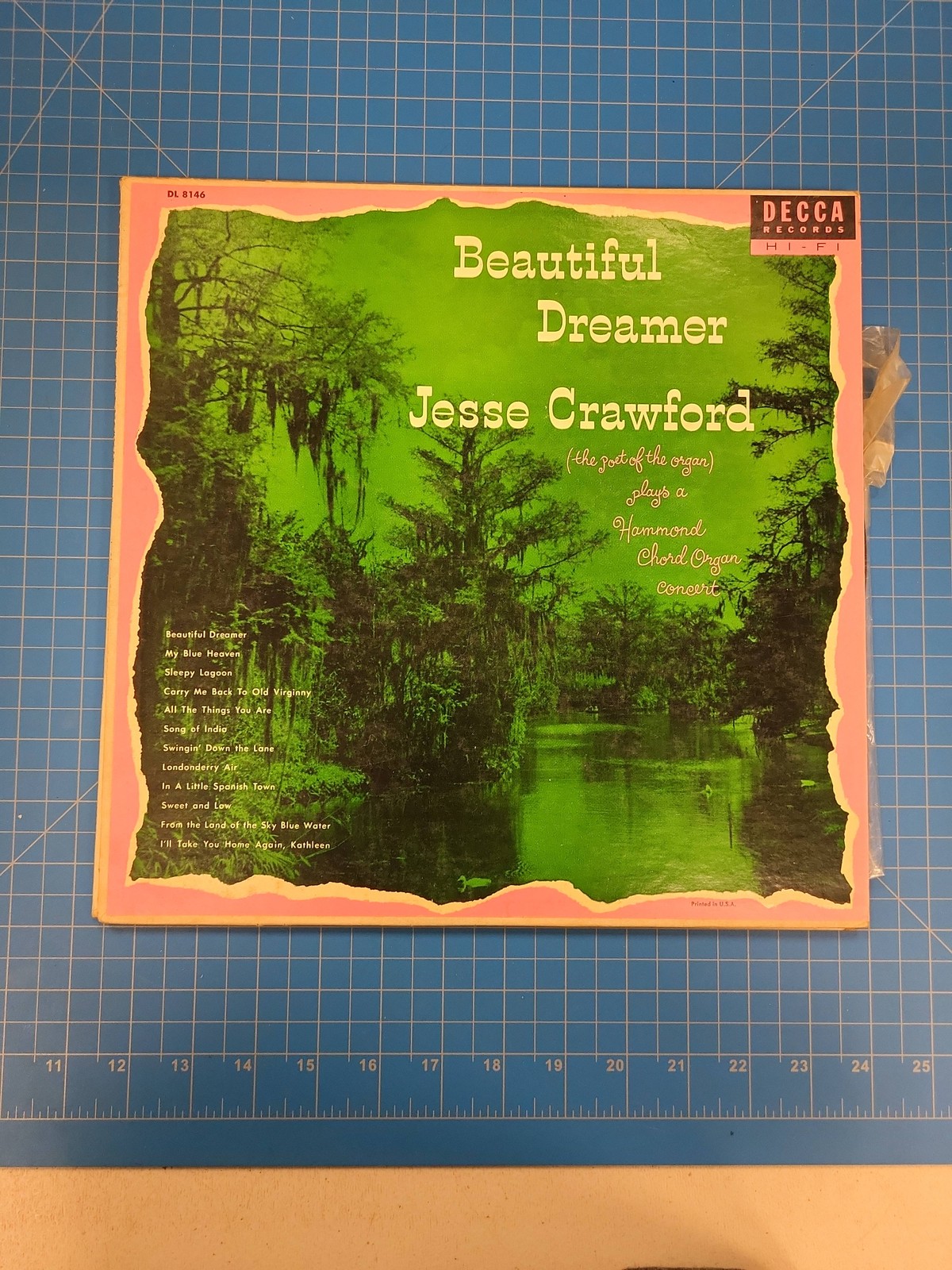 Decca Records Jesse Crawford Beautiful Dreamer DL 8146 Vinyl LP Hammond Organ