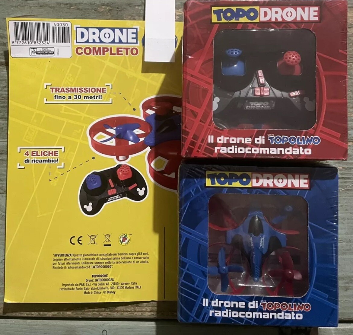 Gadget DISNEY IL DRONE DI TOPOLINO TOPO DRONE RADIOCOMANDATO Completo RARE 2/2