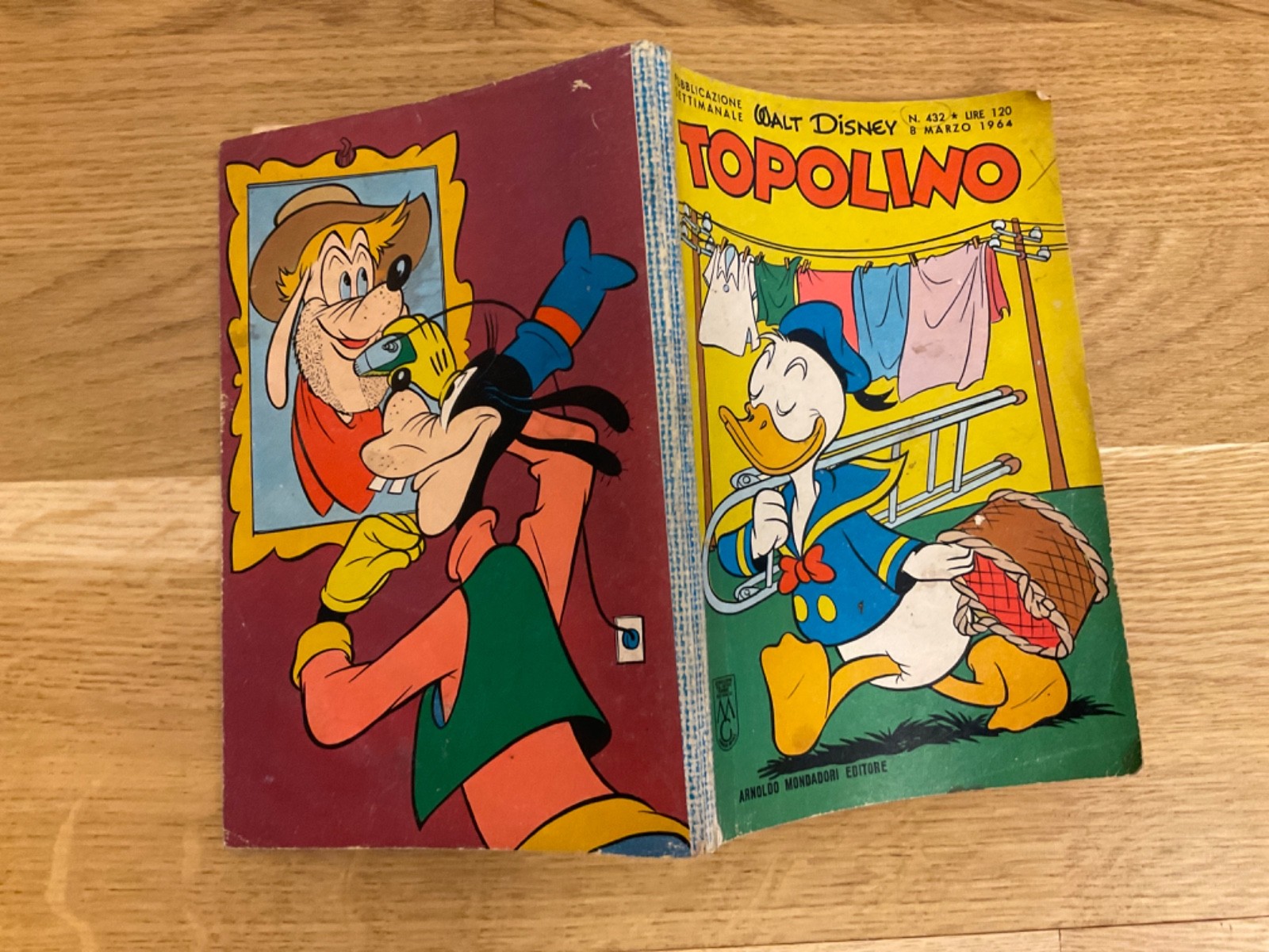 TOPOLINO LIBRETTO N.432 MONDADORI DISNEY 1964  SI BOLLINO,