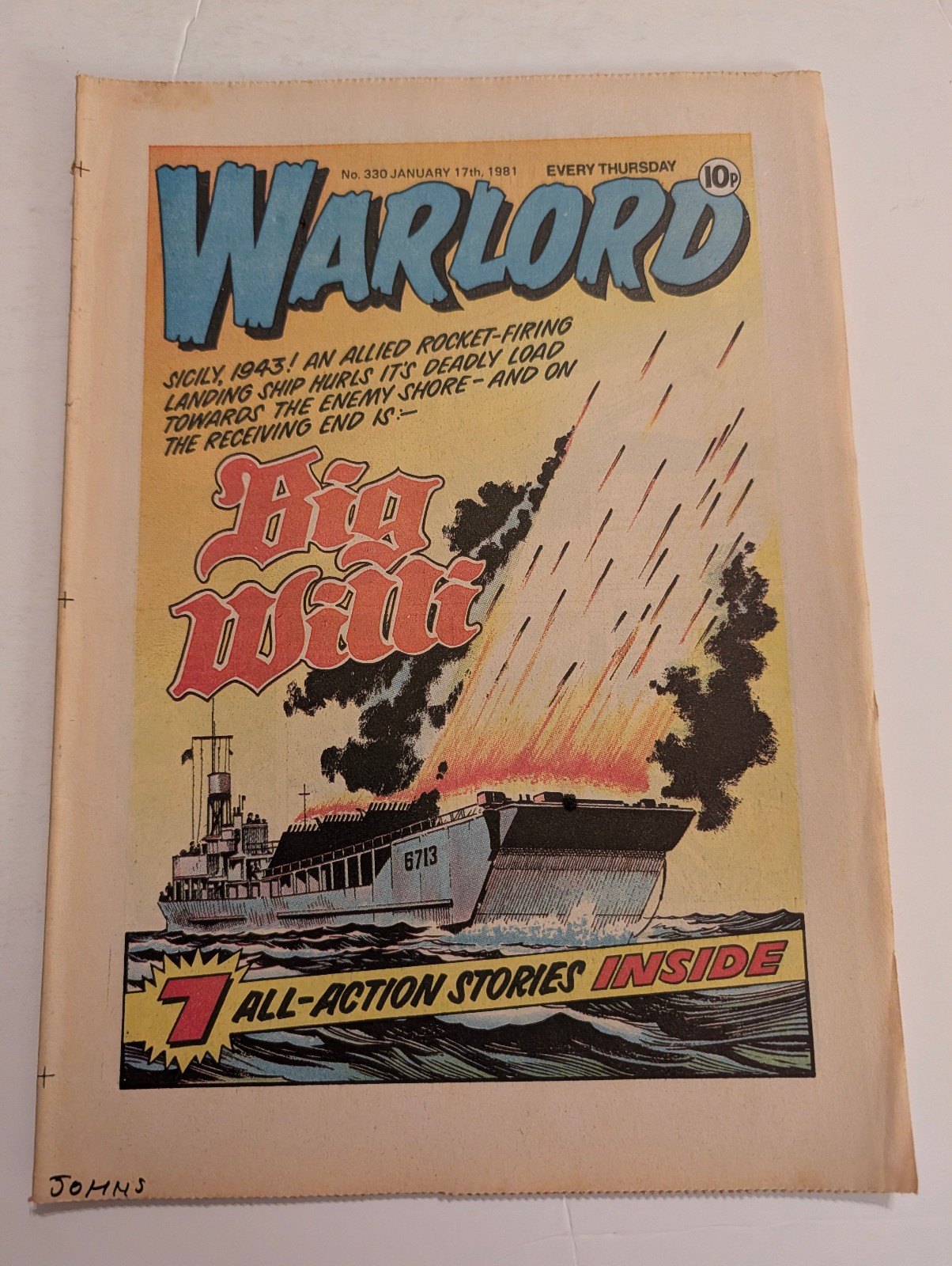 Warlord Comic No 330, January 17th 1981.