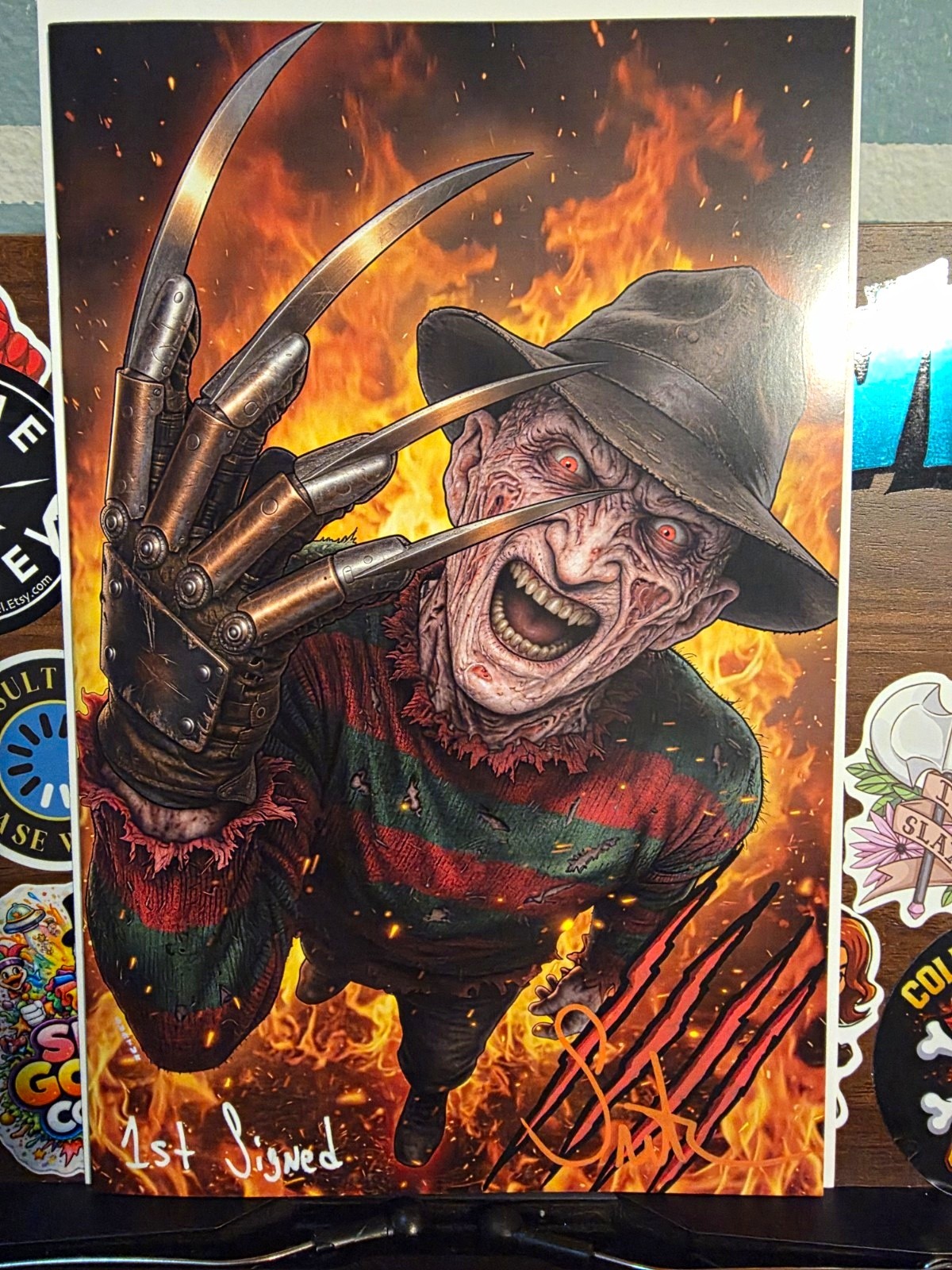 Surtur's Horror Book Freddy Krueger Esclusiva 1° Copia Firmata Con Osservazione Slash