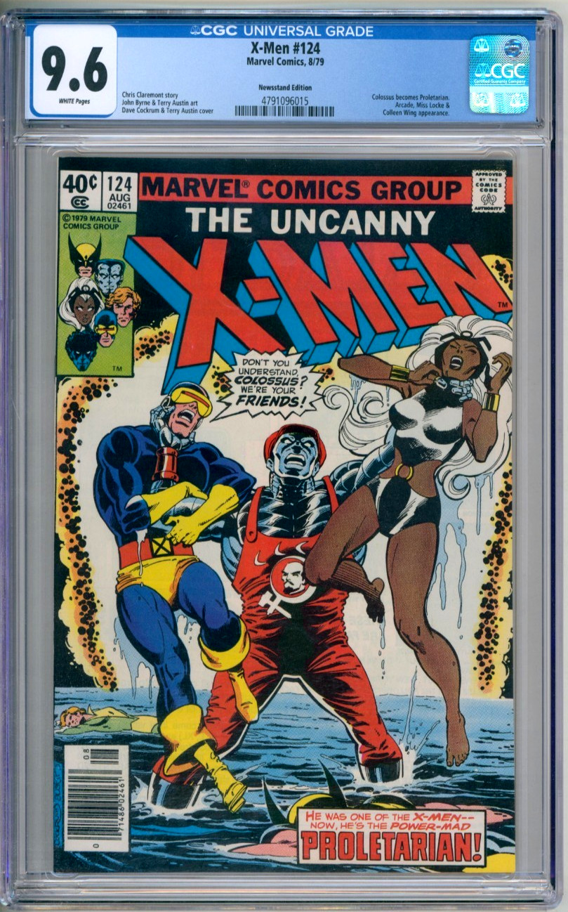 X-Men 124 Classificato CGC 9.6 Nuovo con scatola + Edicola Marvel Comics 1979
