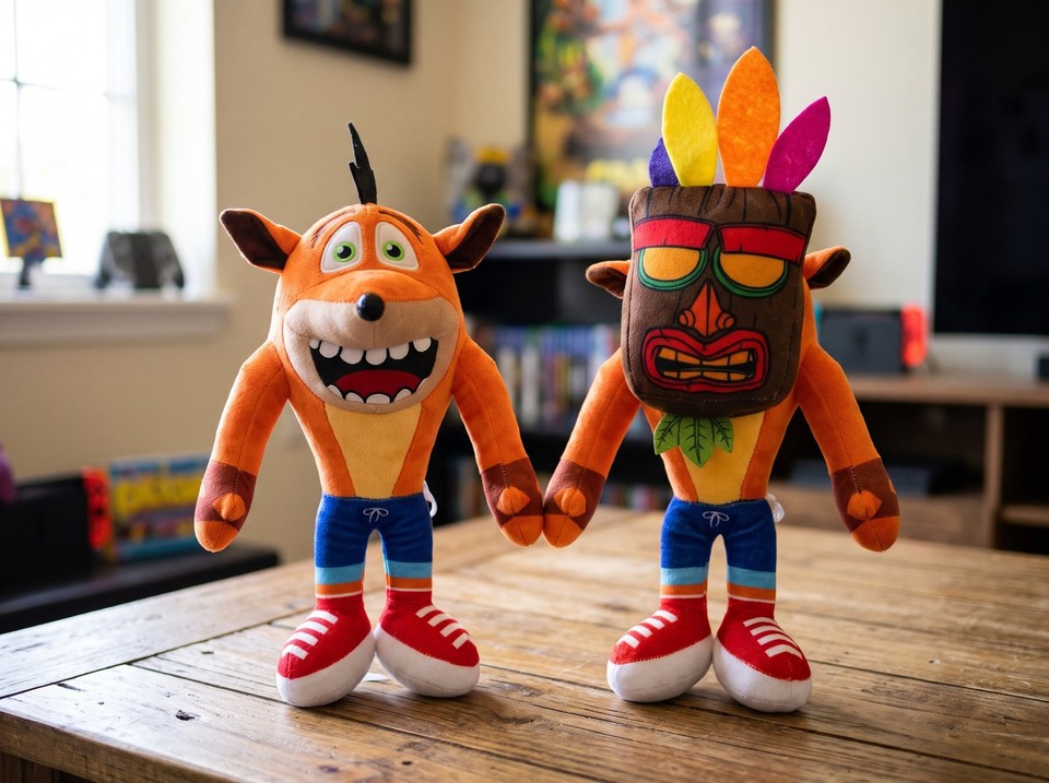 Crash Bandicoot Aku Aku Plush Toy Cartoon Character Soft Stuffed Christmas Gift