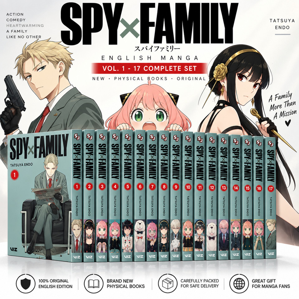 Spy X Family Manga Book Inglese (Set Singolo) Vol.1-17 (Spedizione Gratuita)
