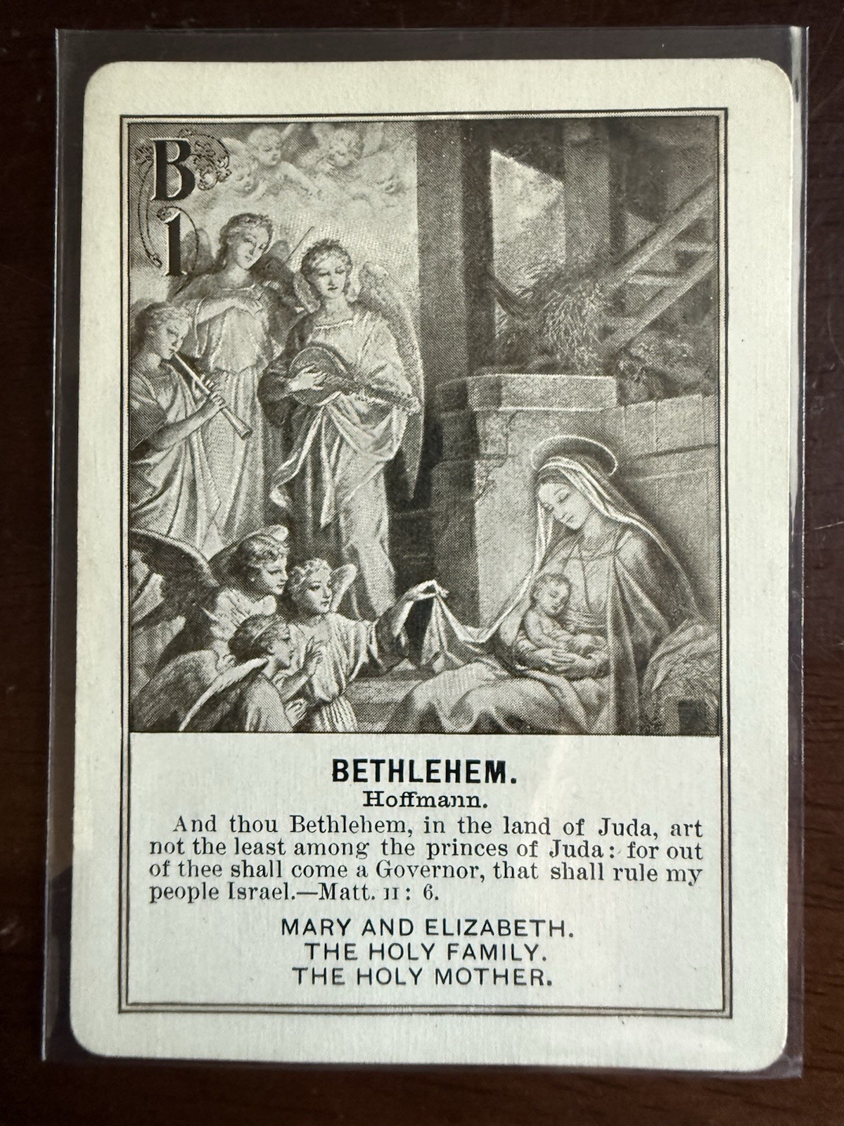 1899 Cincinnati Fireside Co Gioco Bibbia Gesù Cristo Bambino Gesù Betlemme B1