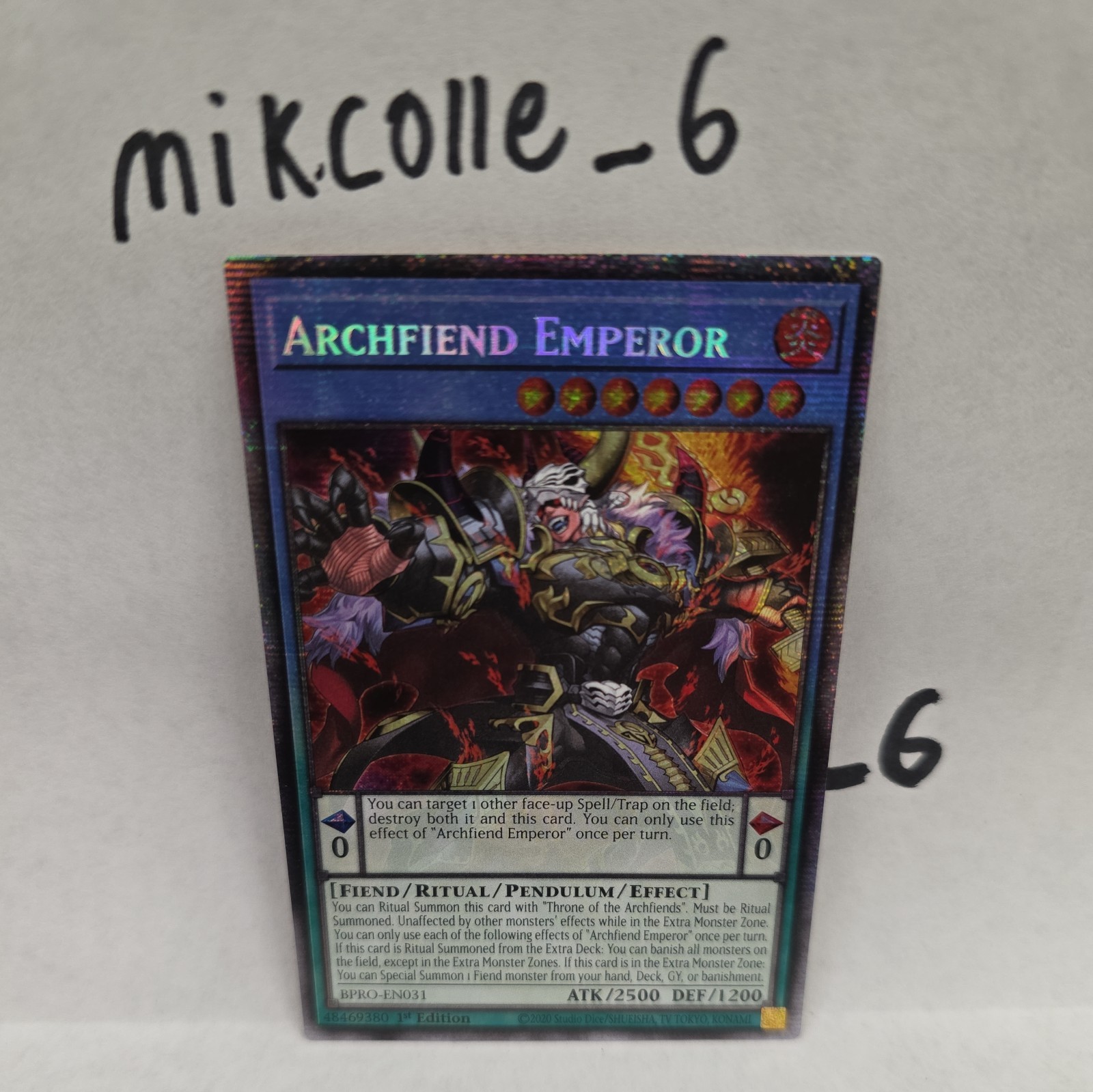 Archfiend Emperor NM (Starlight Rare) BPRO-EN031 Burst Protocol 1° Edizione
