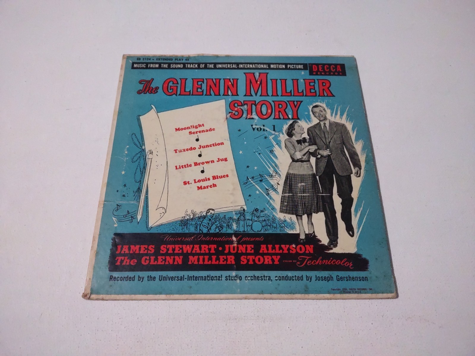 THE GLENN MILLER STORY VOL. 1 45 RPM EP DECCA ED 2124 JAMES STEWART