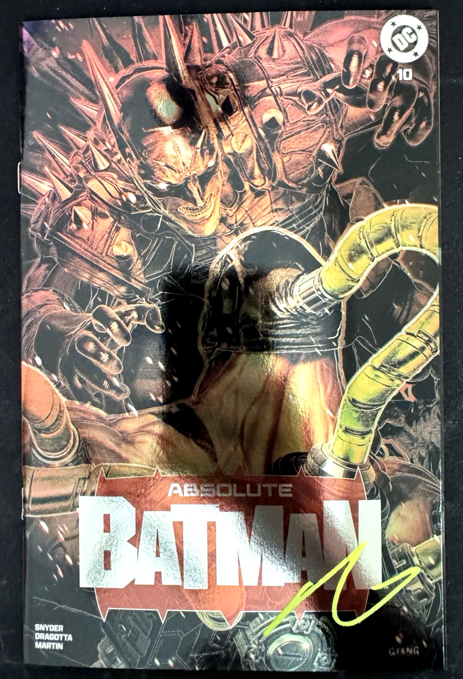 Absolute Batman #10 FIRMATO John Giang variante esclusiva in lamina