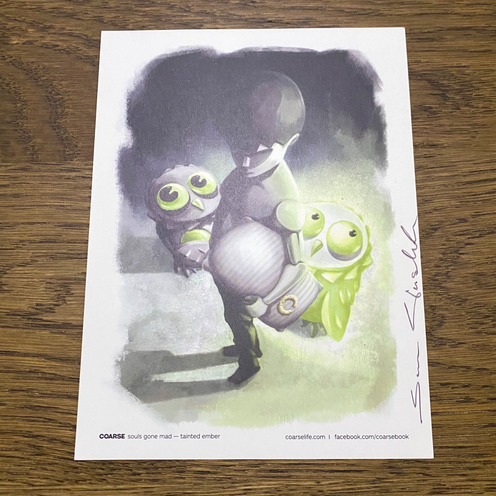 GROSSETOYS GROSSOLANI : CARTOLINA CON FIRMA DELL’ARTISTA 13,5x8 CM. RARO