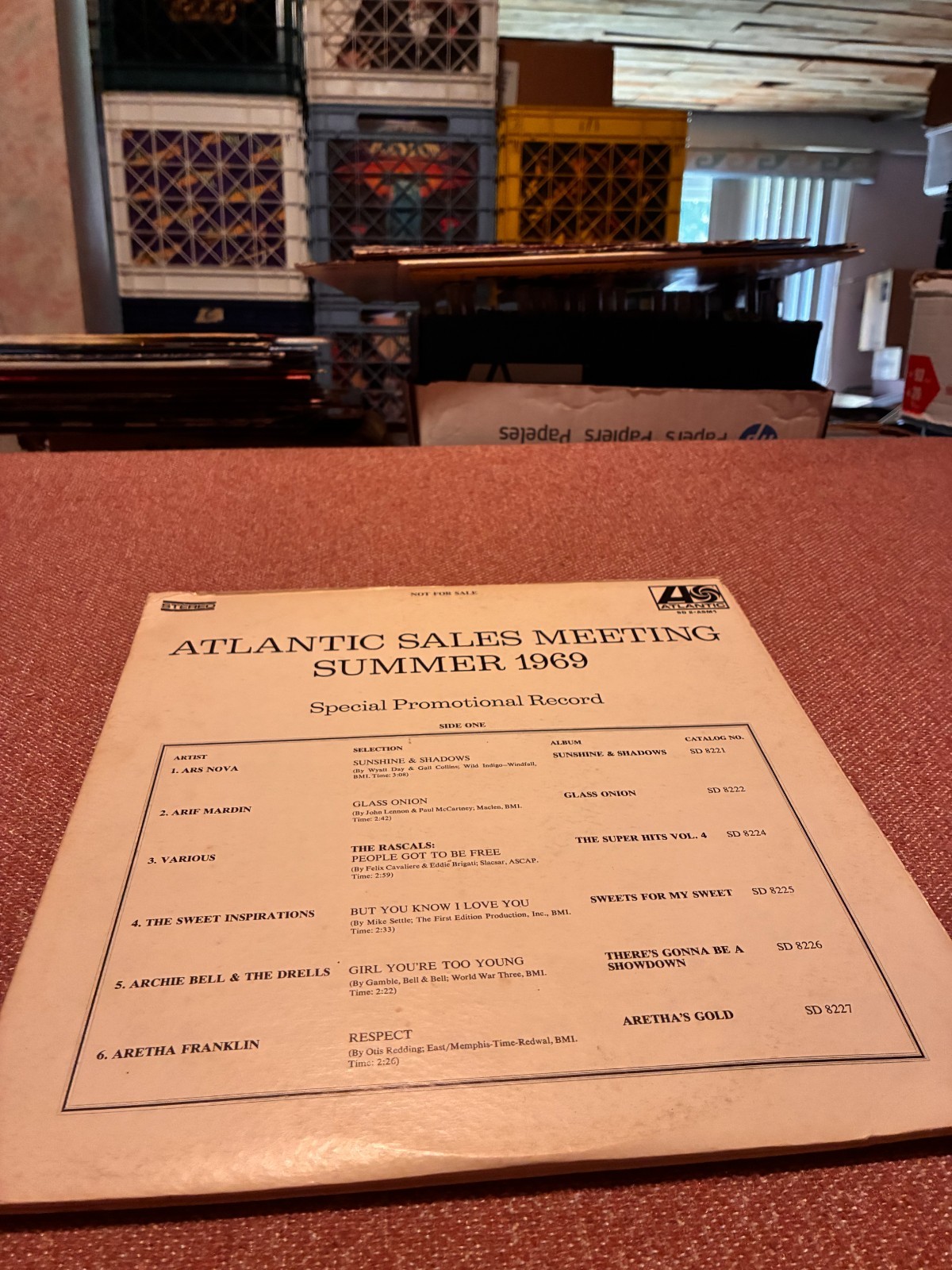 ATLANTIC SALES MEETING, SUMMER 1969, SPECIAL PROMO 2 LP RECORD SET, VERY GOOD+