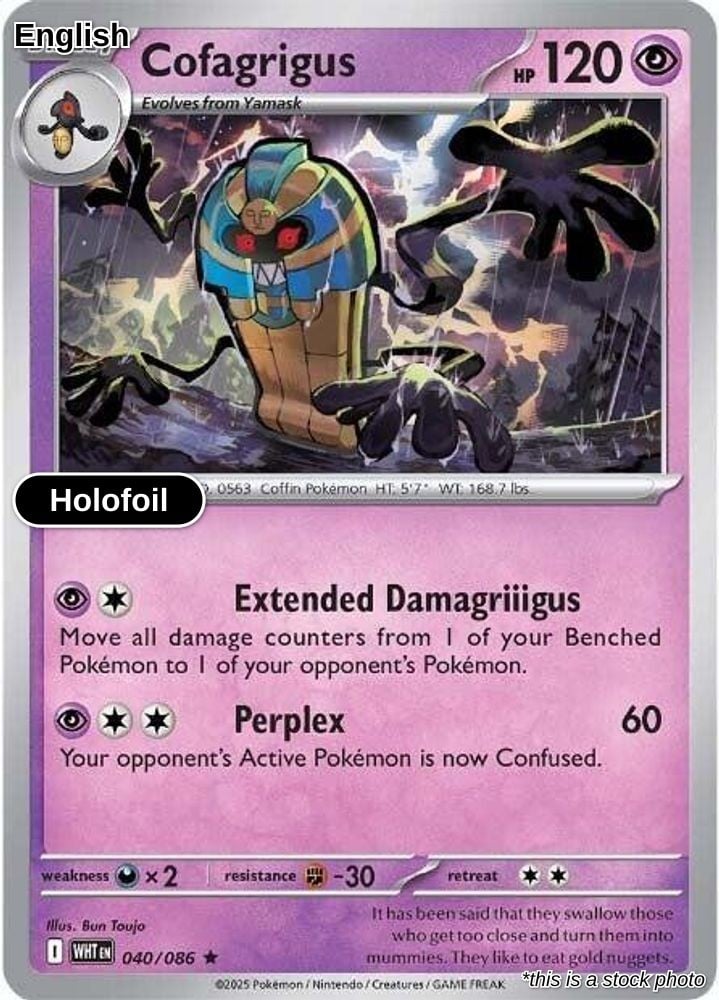 Cofagrigus Holofoil SV: White Flare 040/086 quasi nuovo