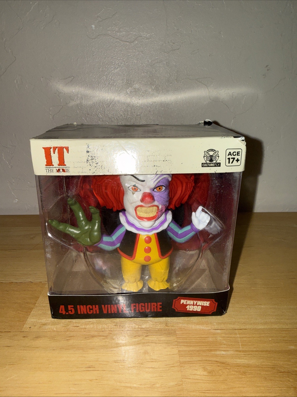 IT THE MOVIE Figurina in vinile 4,5" da collezione, PENNYWISE 1990 - Nuova
