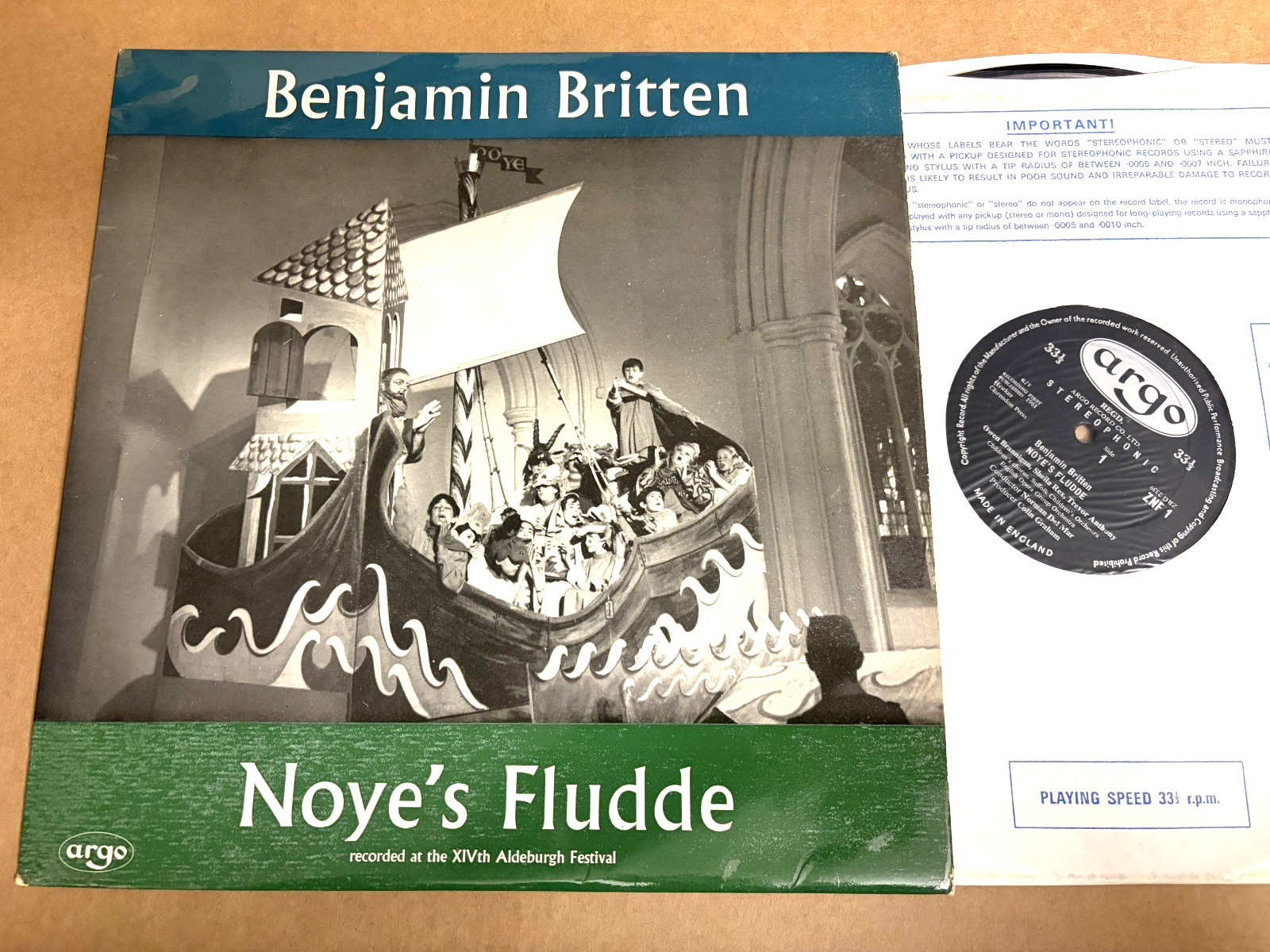 ZNF 1 Britten Noye’s Fludde Norman Del Mar grooved oval HP LIST