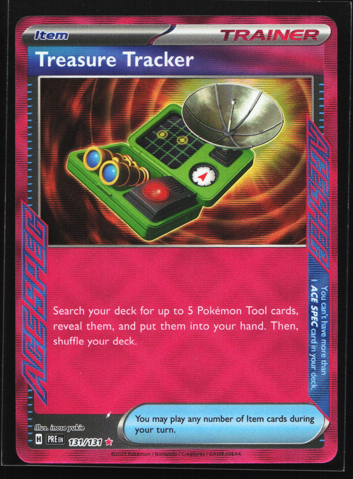 Treasure Tracker 131/131 Sv: Evoluzioni Prismatiche Asso Spec Holo Carta Pokemon