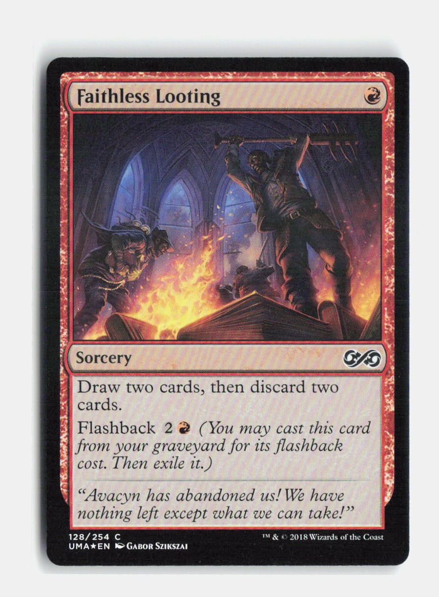 Faithless Looting 128 Foil Eternal Masters MTG NM