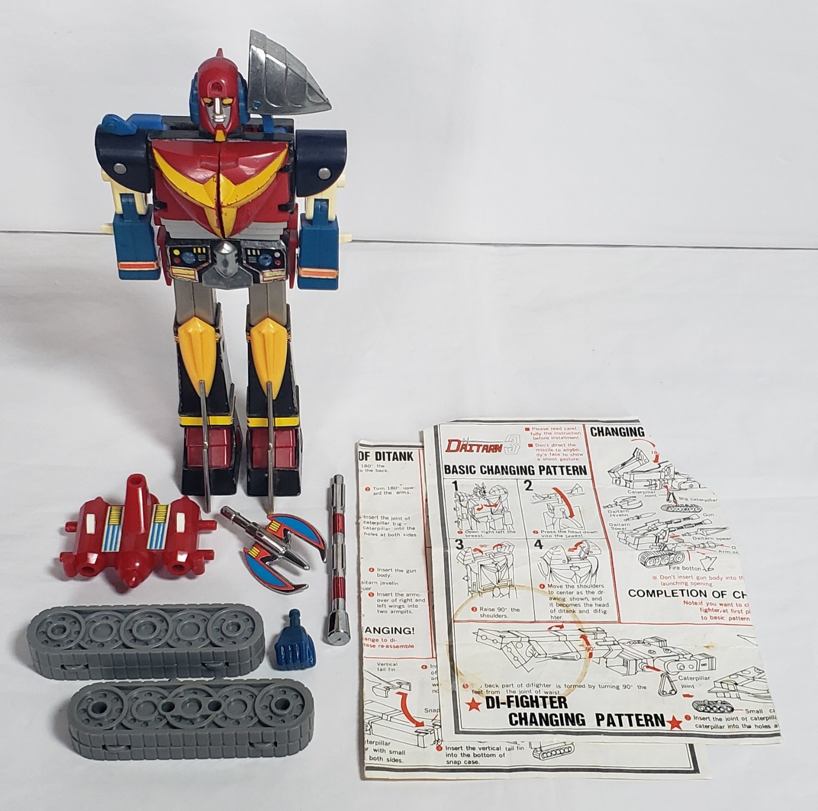 1984 Daitarn 3 Deluxe Diecast Robot Action Figure Sunrise Toys Incomplete Flaws