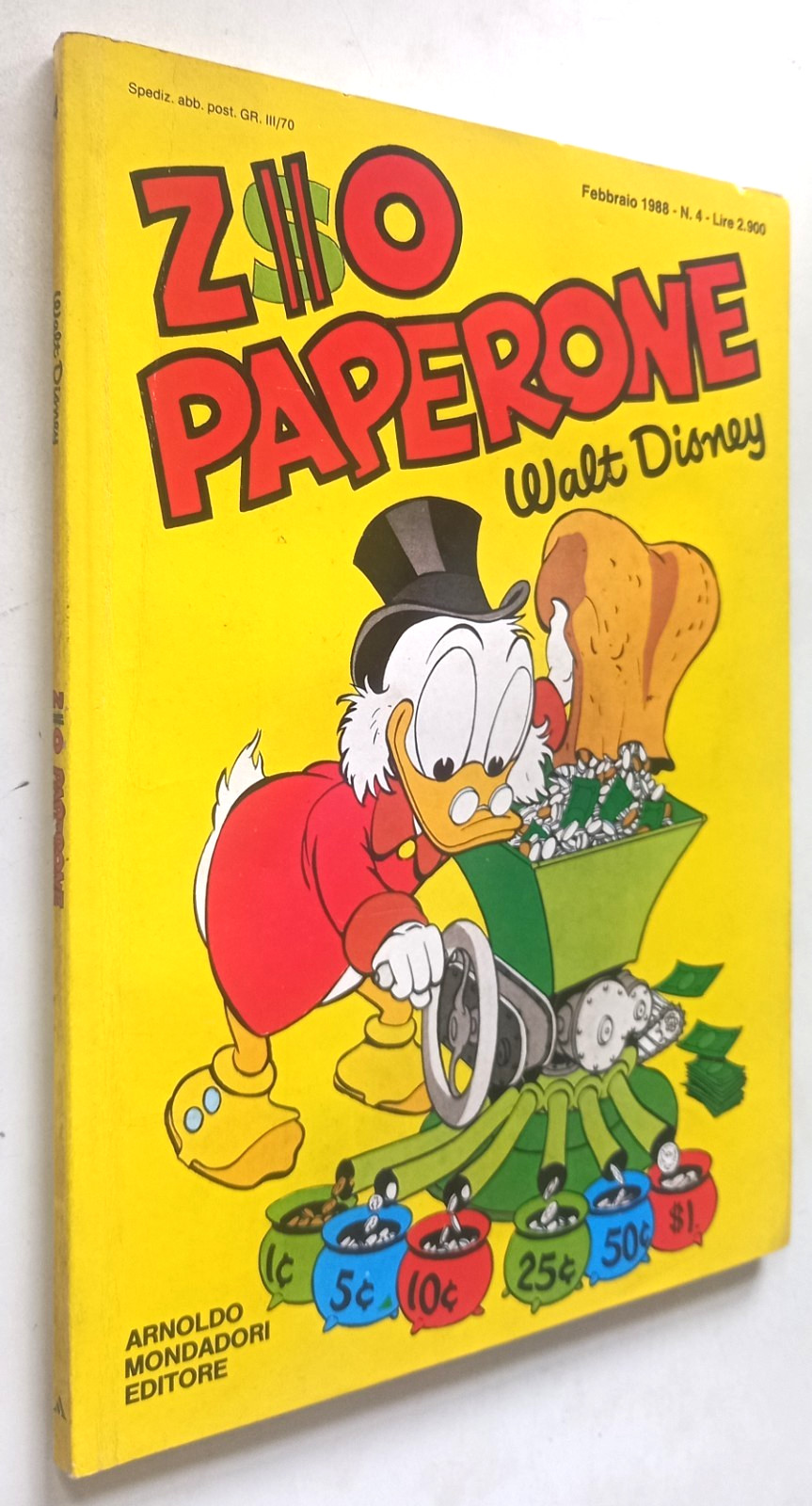ZIO PAPERONE N. 4 - febbraio 1988 -Disney- ed. Mondadori