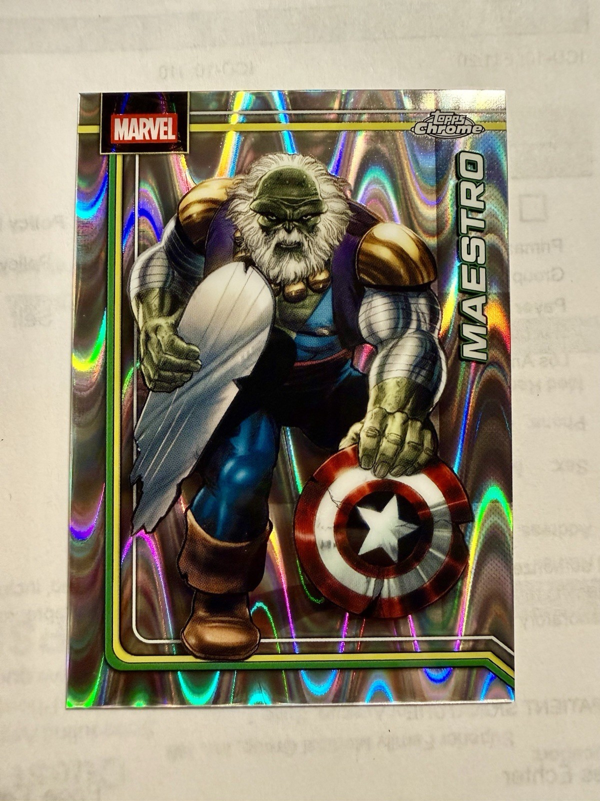 2026 Topps Chrome Marvel Maestro (Hulk) rifrattore RayWave #133