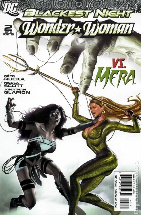 Corno Blackest Night Wonder Woman #2A quasi nuovo 9,4 2010 immagine stock