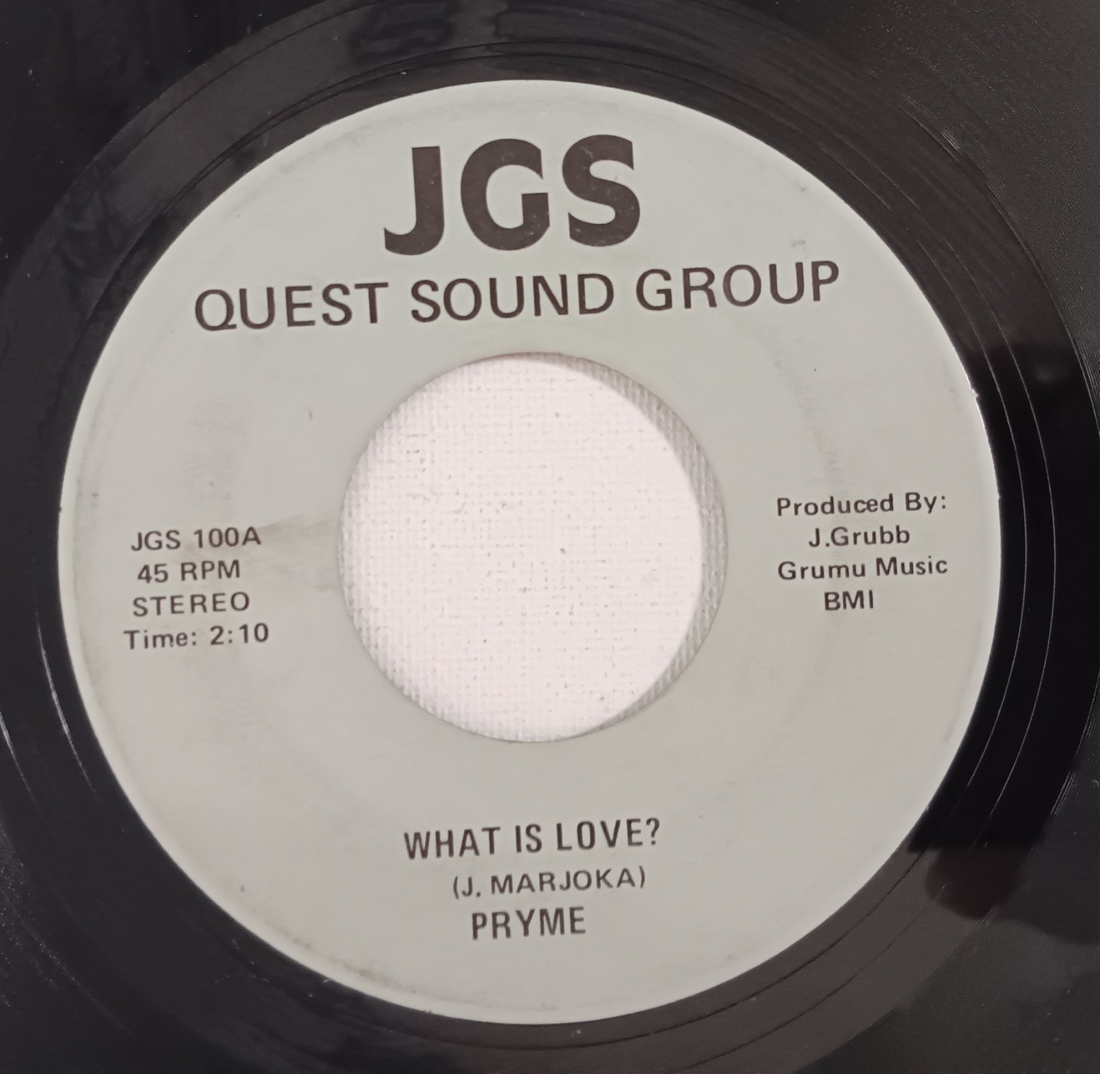 Unknown Psych Folk Haunting 45 Pryme "What is love?" JGS HEAR