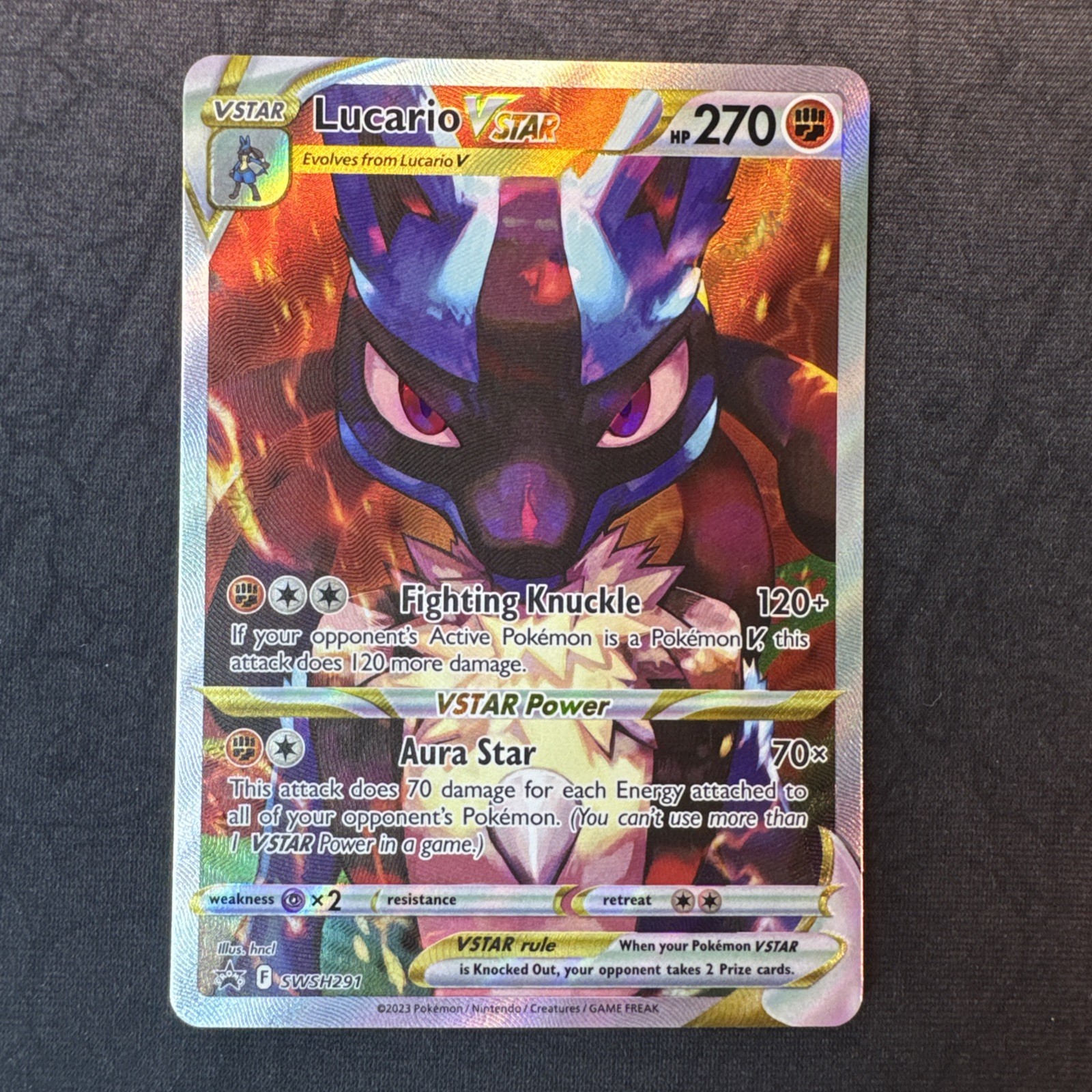 Lucario VSTAR SWSH291 SWSH: Spada e Scudo Stella Nera Carte Promo Holo Pokemon