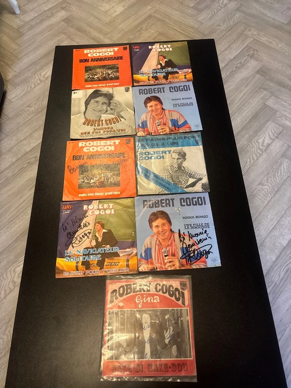 Robert Cogoi lot 9 vinyles dont 4 dédicacés