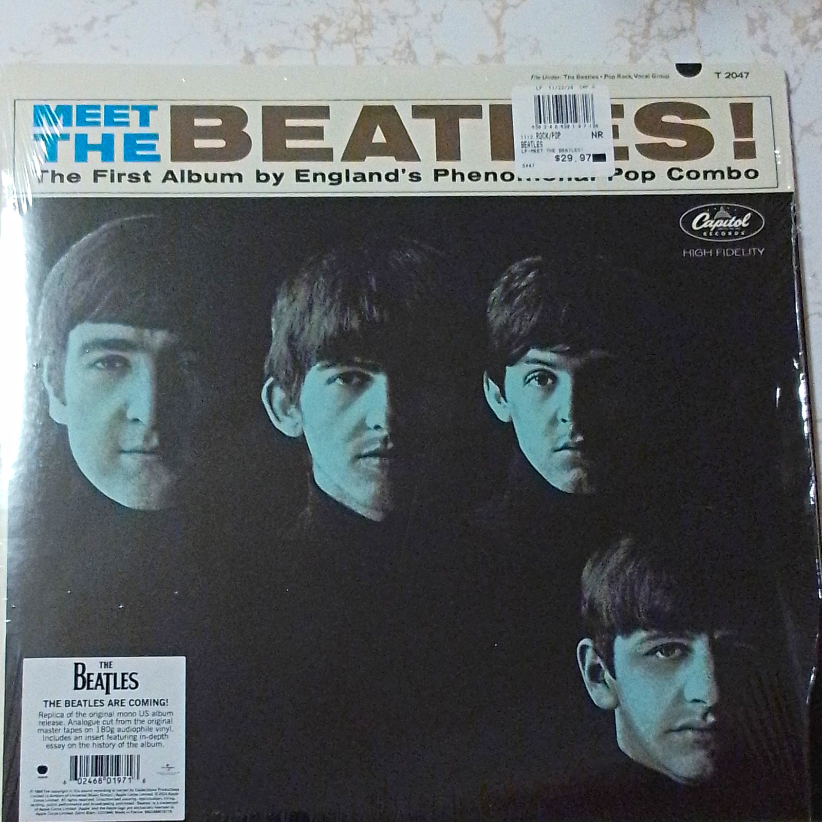 The Beatles - Meet The Beatles! Mono 180g 12" LP Capitol T-2047 Open Package