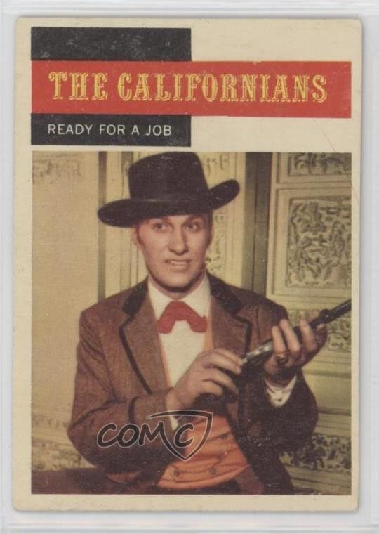 1958 Topps TV Westerns I californiani pronti per un lavoro #71 s7f