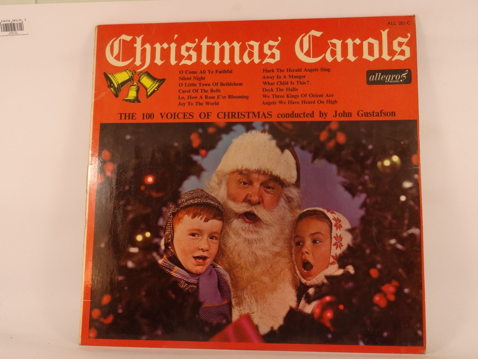 JOHN GUSTAFSON THE 100 VOICES OF CHRISTMAS (431) LP ALLEGRO