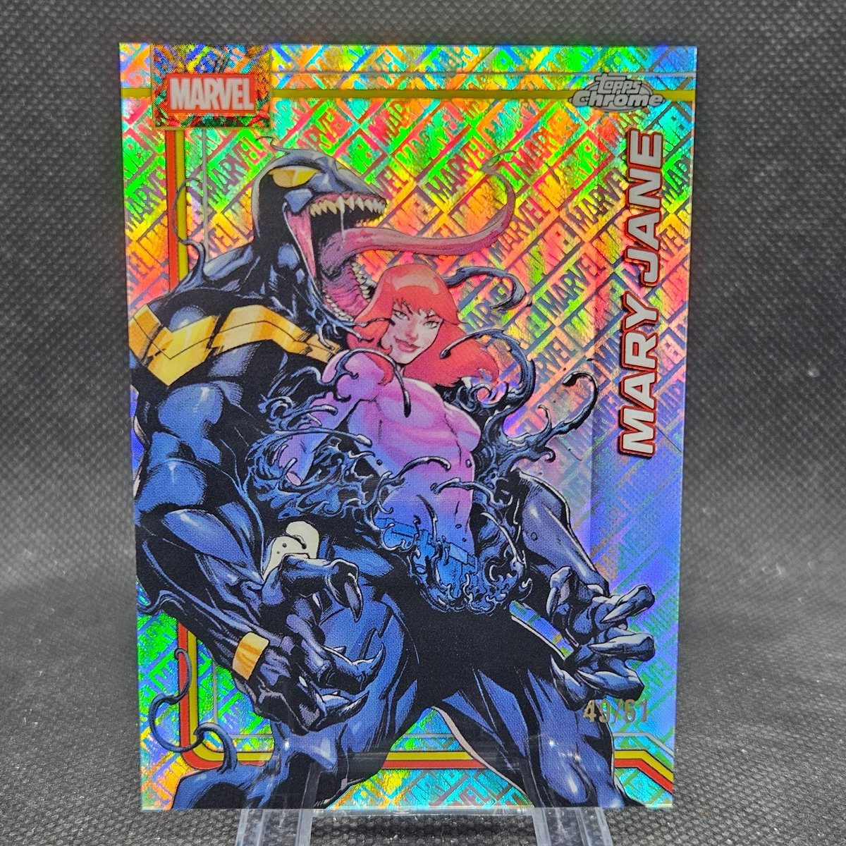 2026 Topps Chrome Marvel Comics Mary Jane Marvel Logofractor /61 #136 Venom