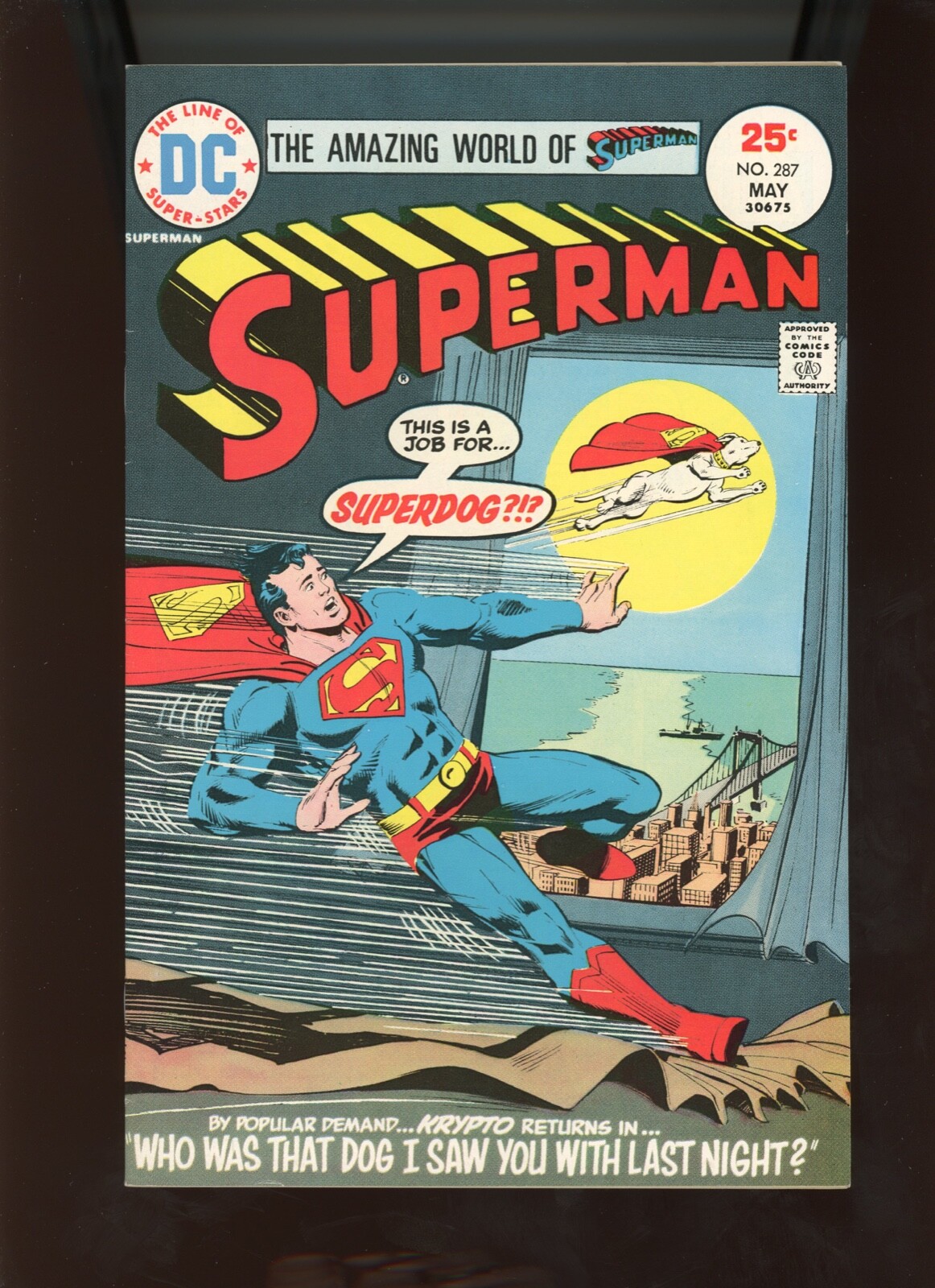 1975 DC Comics, Superman #287, Krypto story, VF/NM, BX66