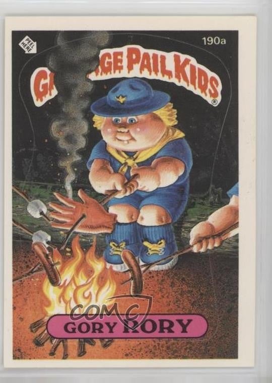 Topps Garbage Pail Kids 1986 serie 5 GORY RORY (one star back) #190a f6p