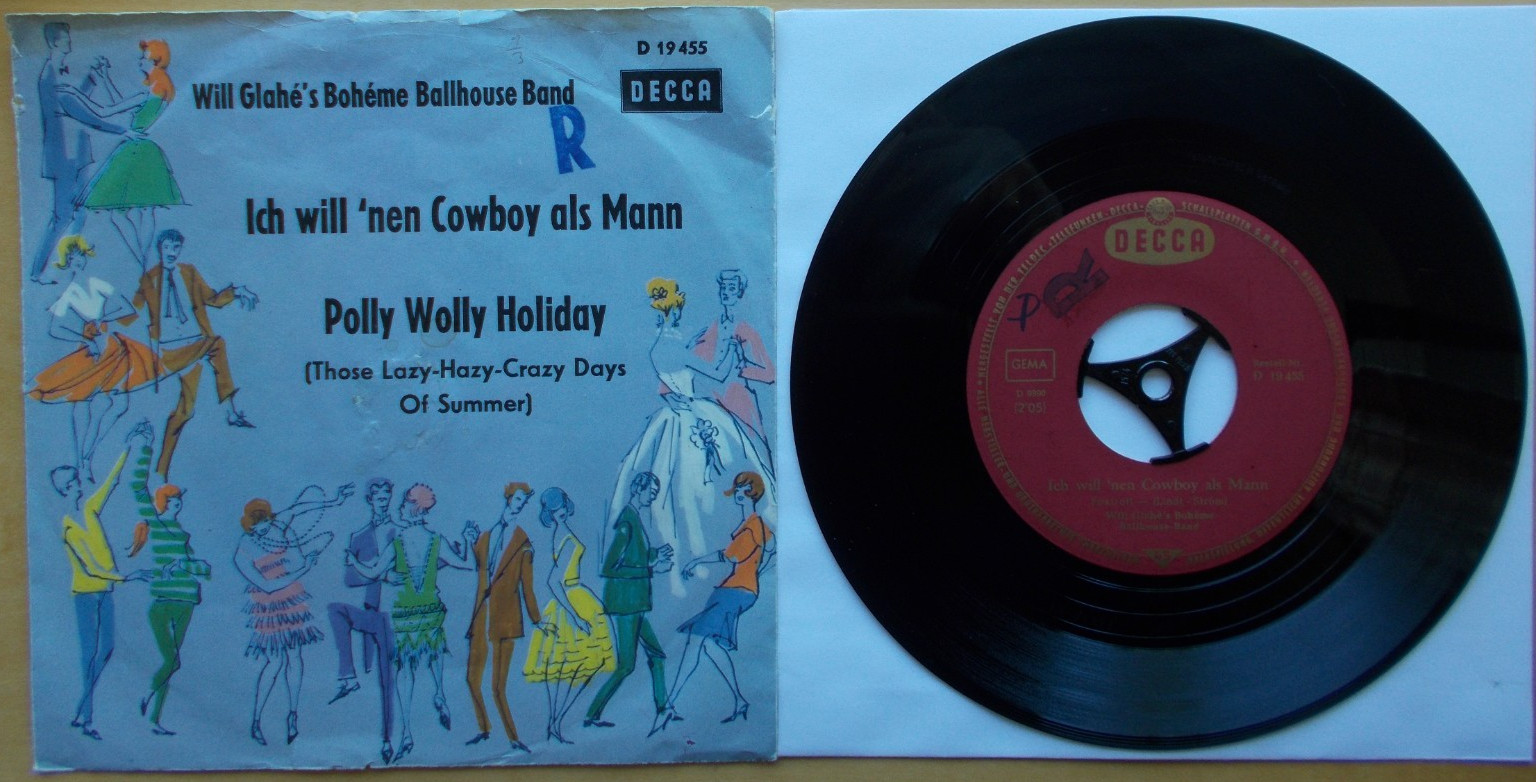 Will GLAHE`s Boheme Ballhouse Band Ich will `nen Cowboy als Mann★Decca D 19455