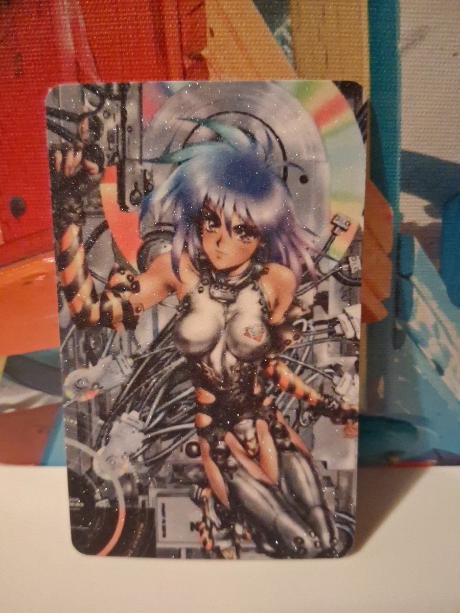 Ghost In The Shell Motoko Kusanagi carta collezionabile anime glitter 