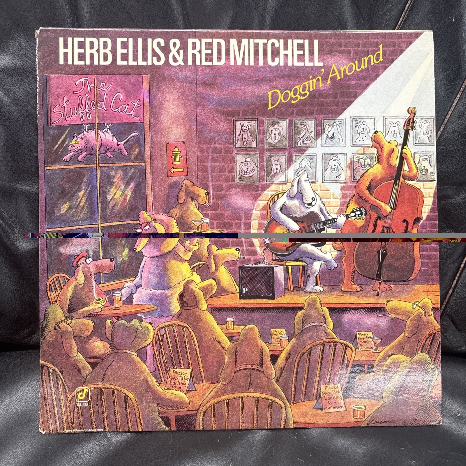 AUTOGRAPHED Herb Ellis & Red Mitchell - Dogging Around - Vinyl LP 1989 EX/NM
