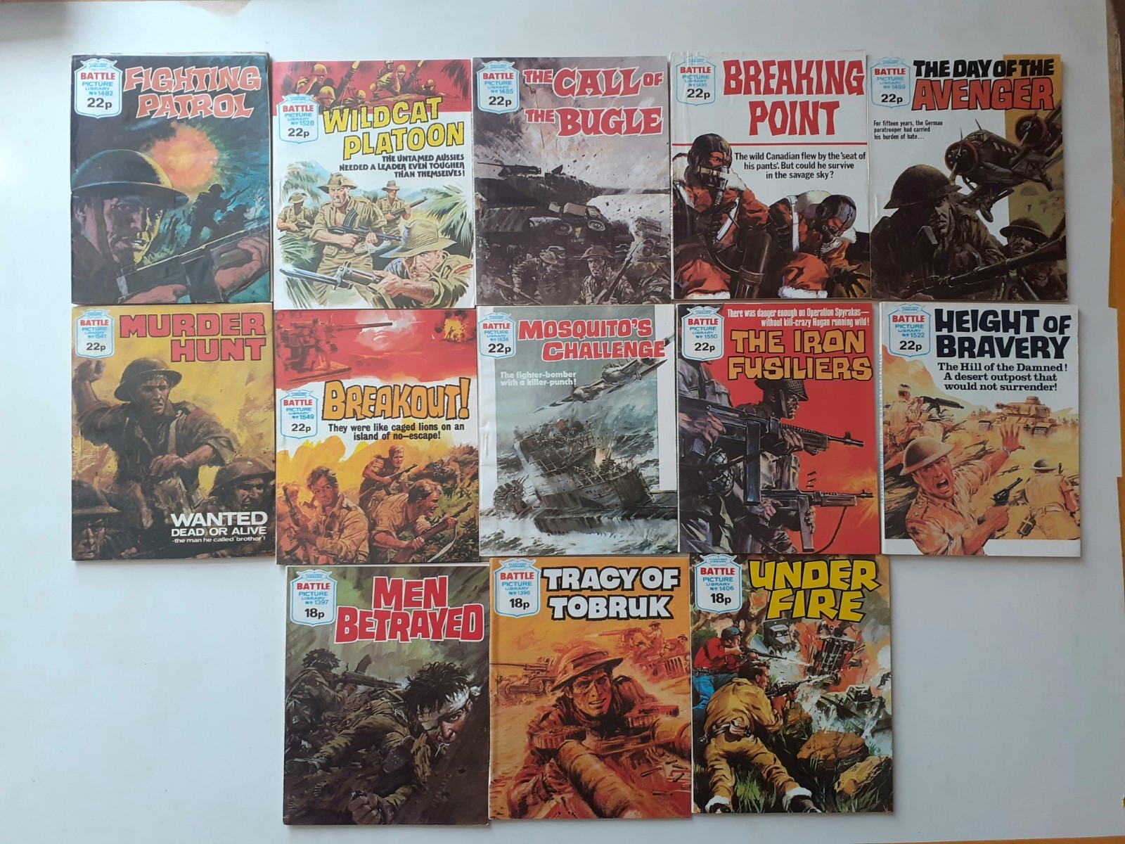 Battle & War Picture Library Bundle 18 Issues Fleetway High Grade