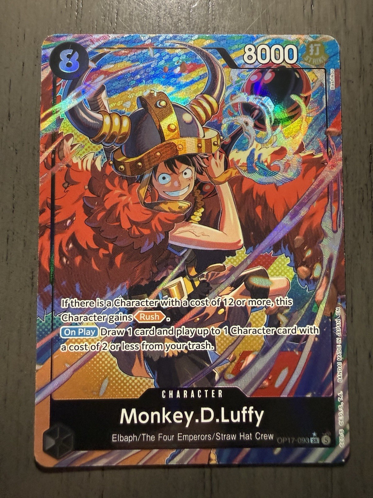OP17-093 Monkey.D.Luffy Arte Alternativa I Guerrieri più Forti del Mondo Foil
