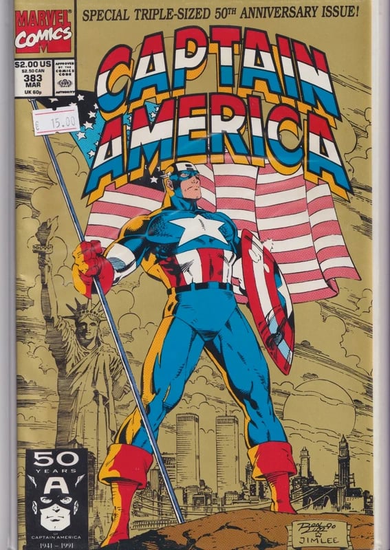 Captain America #383 (1991) 50th Anniversary issue  Very Fine