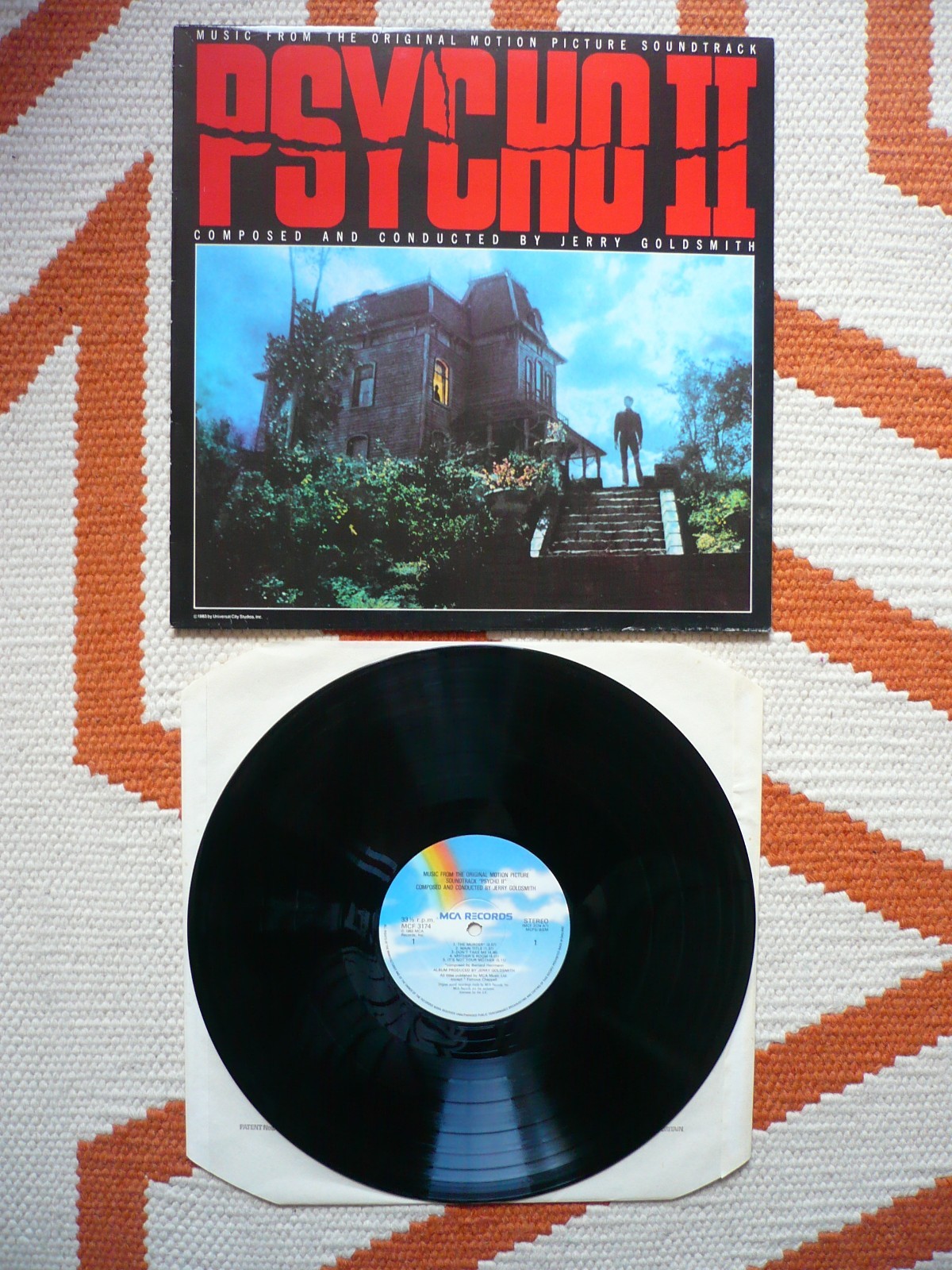 Psycho II Original Soundtrack Vinyl Jerry Goldsmith UK 1983 MCA 1st Press LP EXC