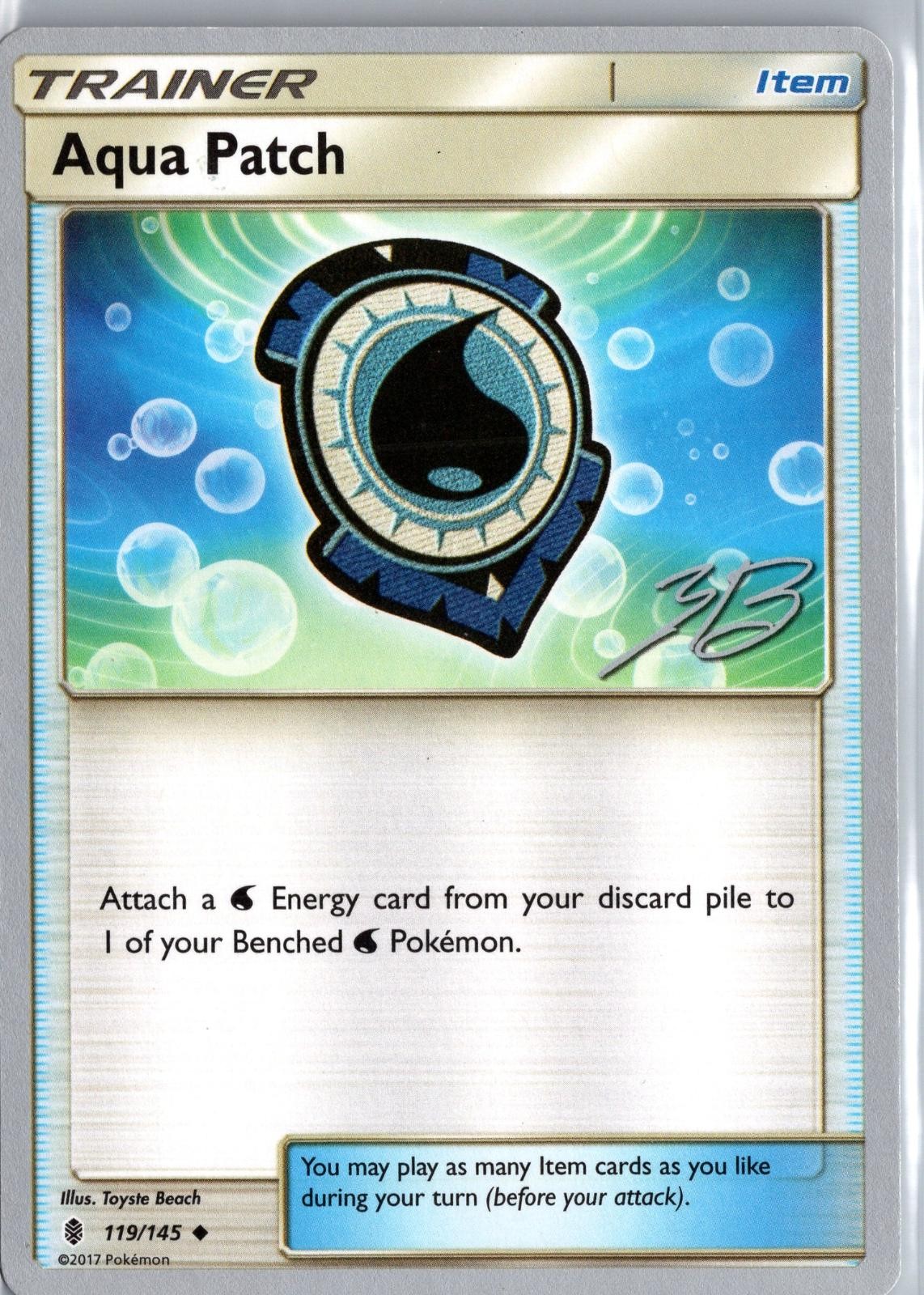 Aqua Patch 119/145 Mazzi Campionato del Mondo Non Comuni Pokemon Giocati Leggermente