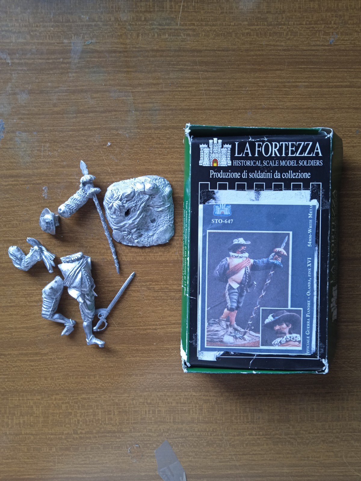 Ufficiale Guerra Fiandre Olanda Fine XVI Fortezza in Piombò 54 mm