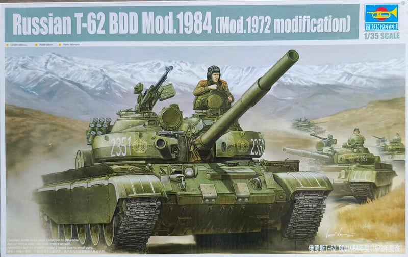 Trumpeter maquette 1/35 T-62 BDD. Mod 1984