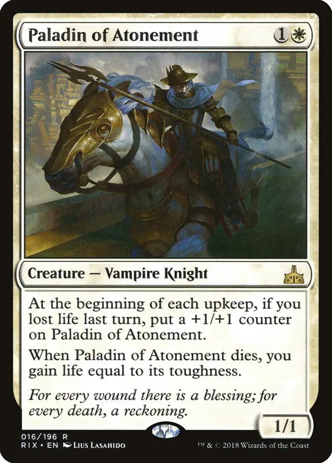 Paladino di Atonemet - MTG Rivali di Ixalan Raro Vampiro Bianco NM x1 - Carta Magica