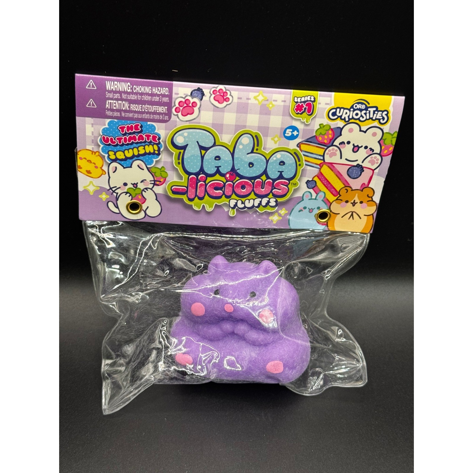 Orb Curiosities Tabalicious Fluffs Serie 1 Gatto Viola Squishy Giocattolo Nuovo Sigillato