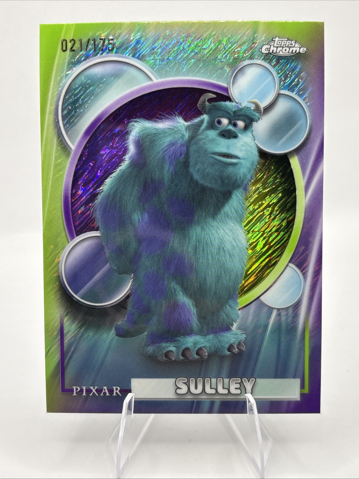 2026 Topps Chrome Disney Sulley rifrattore /175 Monsters Inc