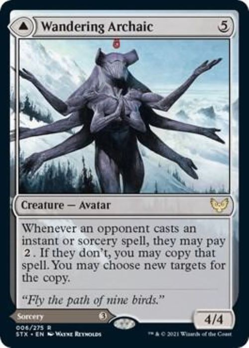 MTG Wandering Archaic   Explore the Vastlands  - Strixhaven: School of Mages NM