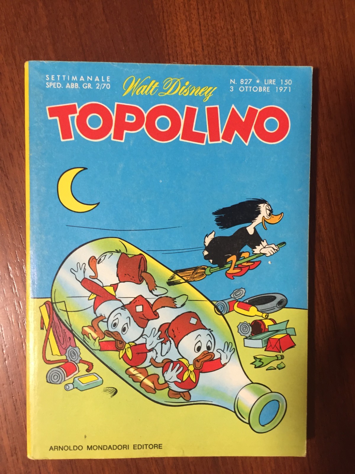 TOPOLINO N° 827, 3 OTTOBRE 1971, CON I BOLLINI. OTTIMO/EDICOLA!