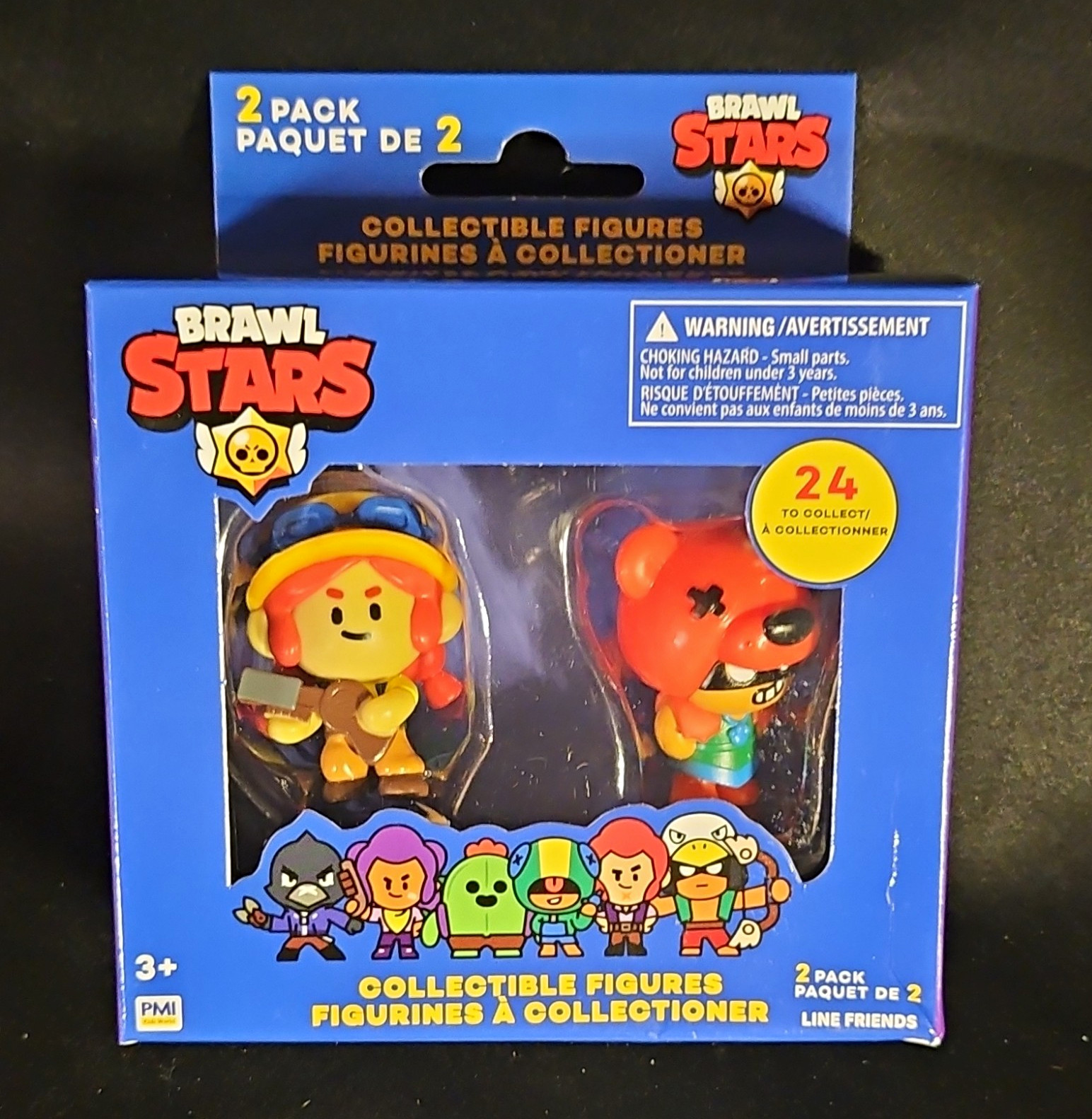 LINE FRIENDS Brawl Stars Nita Collectible Figure Set, 2 Pack Boxed, 3+