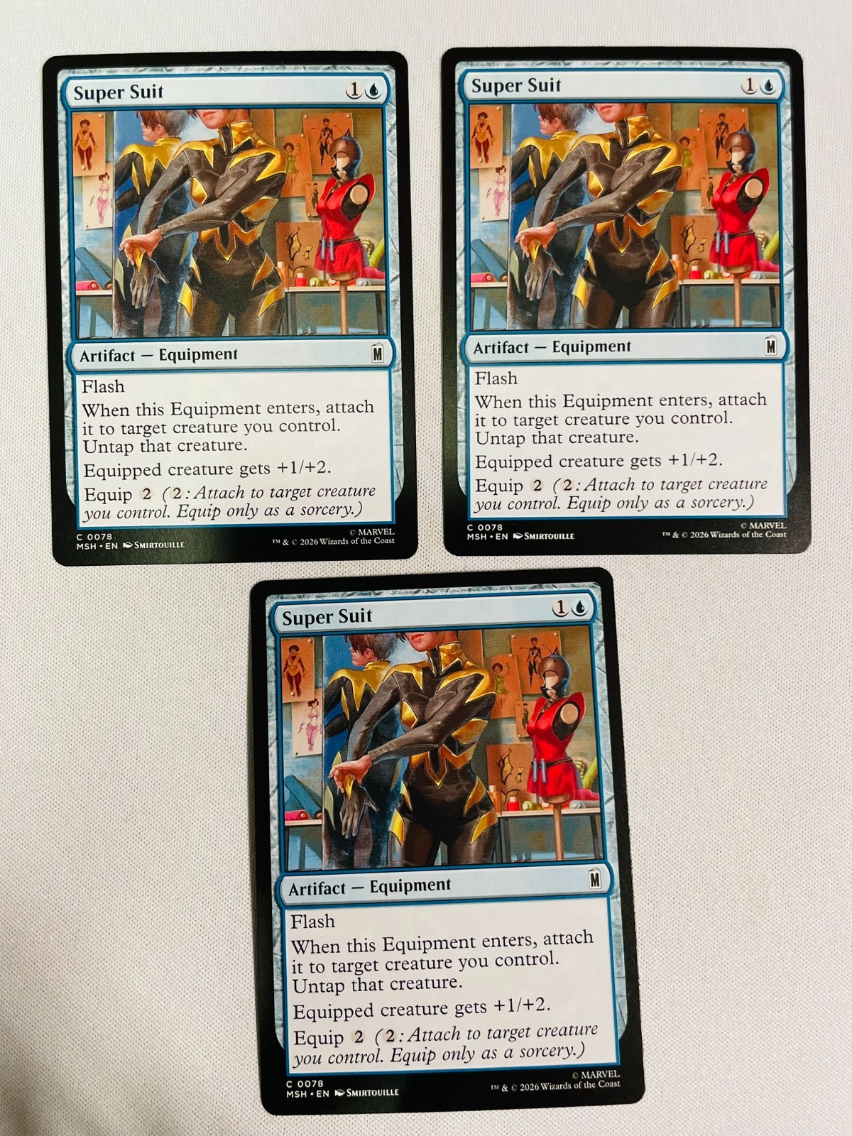 3x Super Tuta Marvel Super Heroes Regolare Mtg M/Nm x3